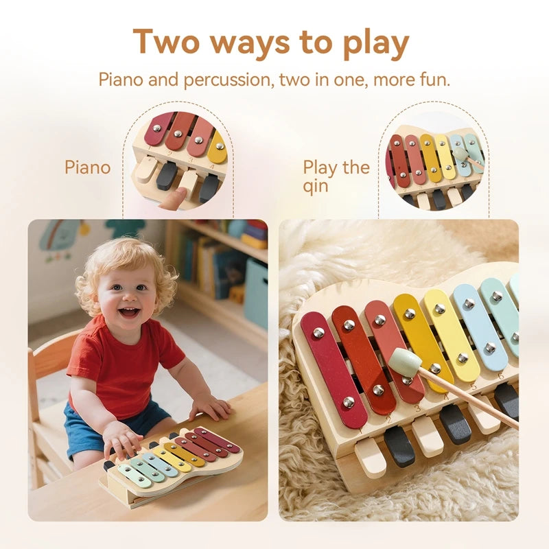 Baby Educational Wooden Montessori Piano