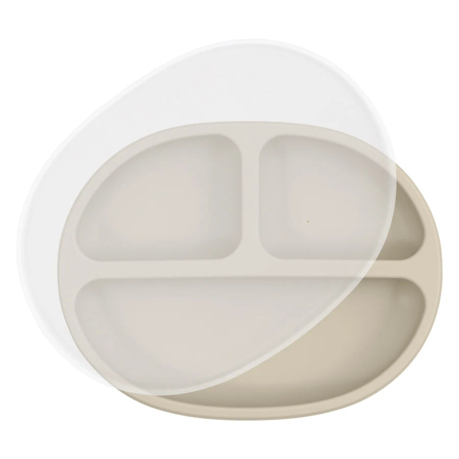 Silicone Baby Suction Feeding Plate with Lid