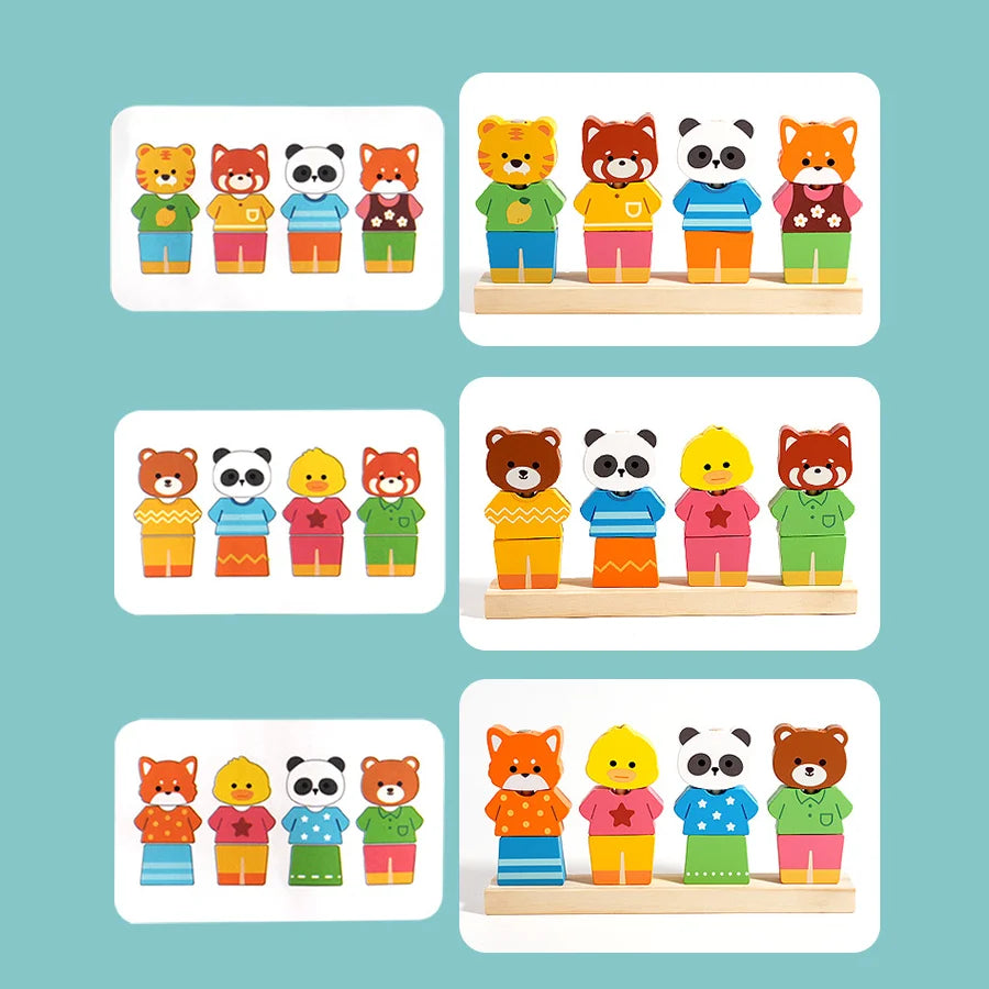 Kiddyroo™ Woodland Animal Stacking Puzzle Set