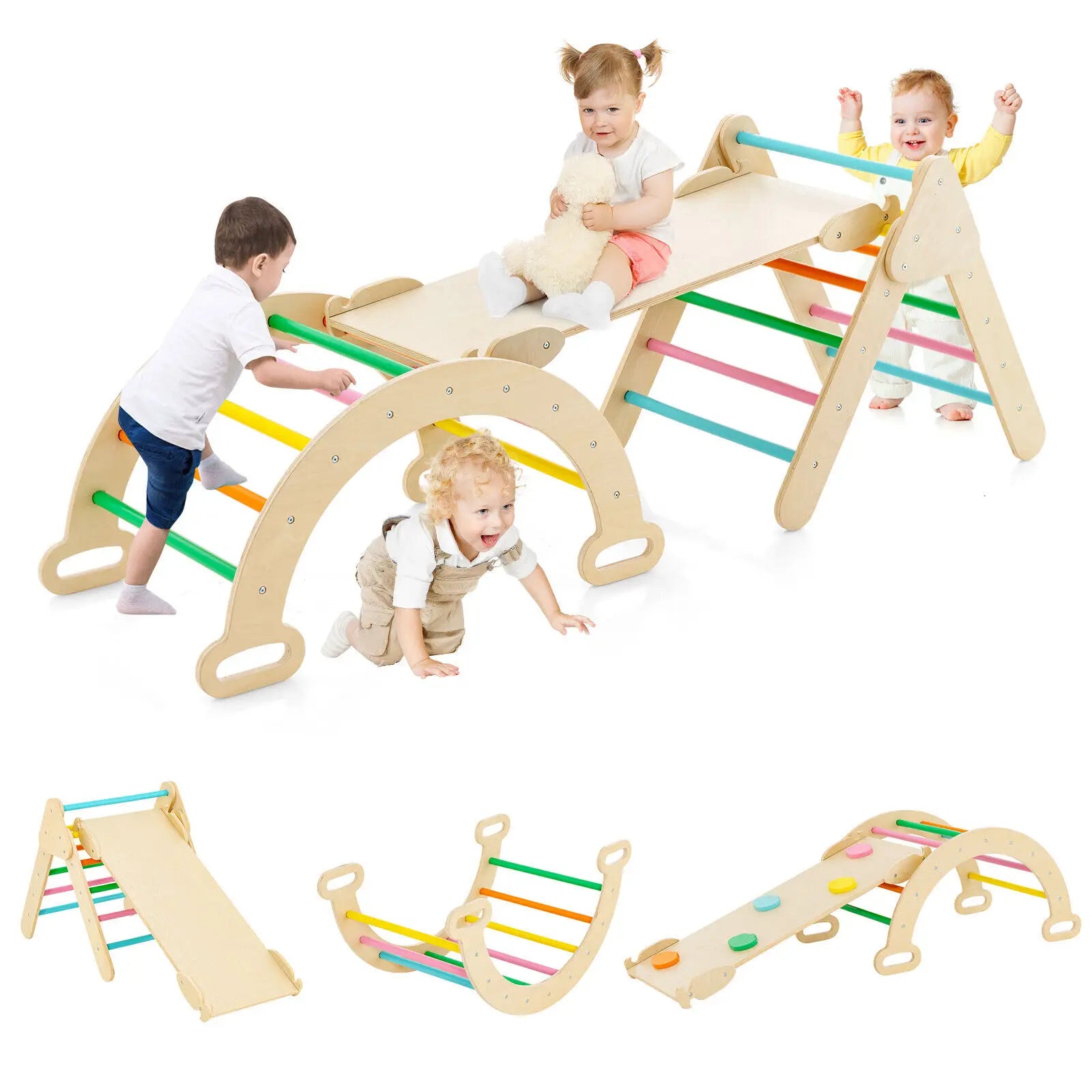 Wooden Montessori Climber for Indoor & Outdoor Play