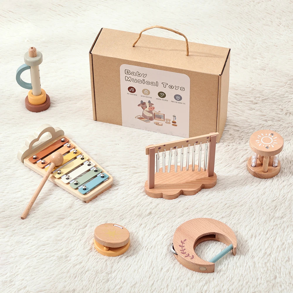 Montessori Musical Instrument Set Toys for Babies & Toddlers
