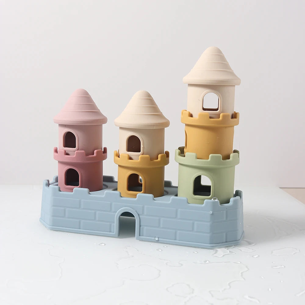 8pcs Silicone Castle Building Blocks