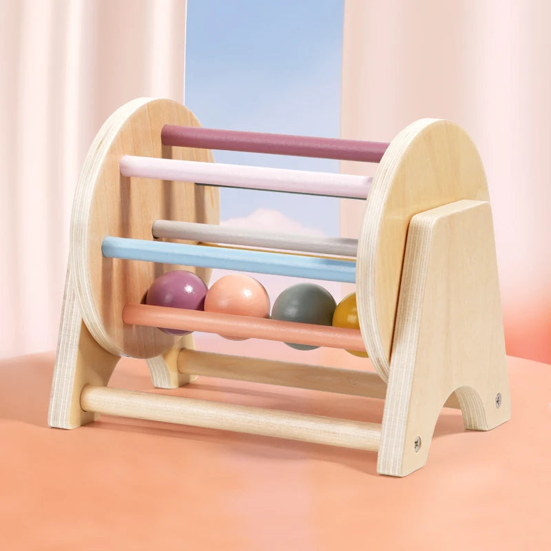 Baby Montessori Wooden Spinning Drum