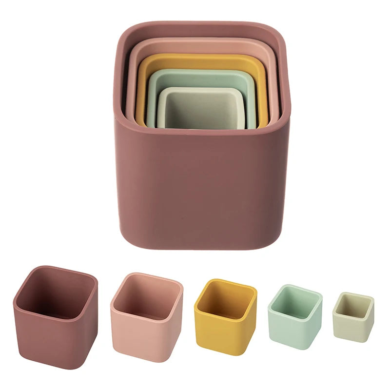 Silicone Square Stacking Toys