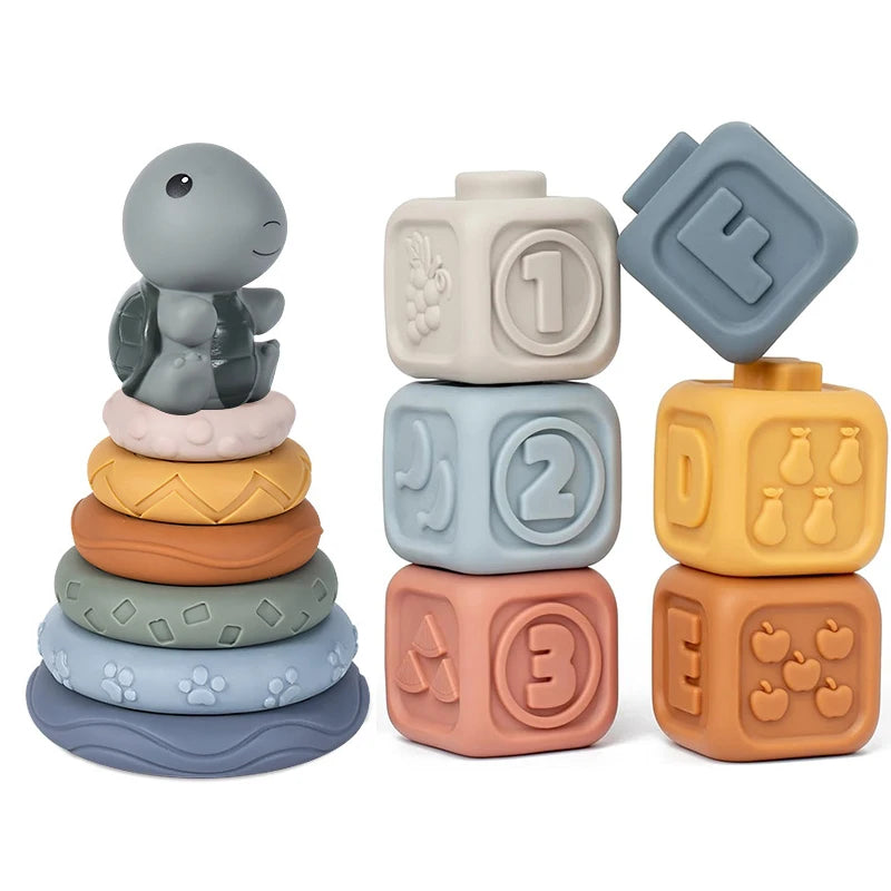 Montessori Baby Stacking Toy Set for Sensory & Fine Motor Skills