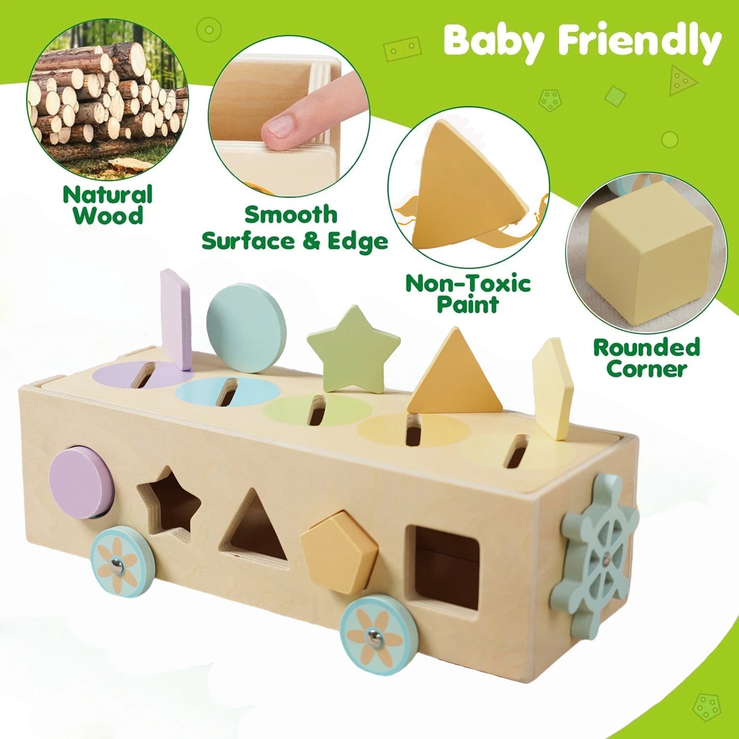 Montessori Colour Sorting & Shape Matching Toy
