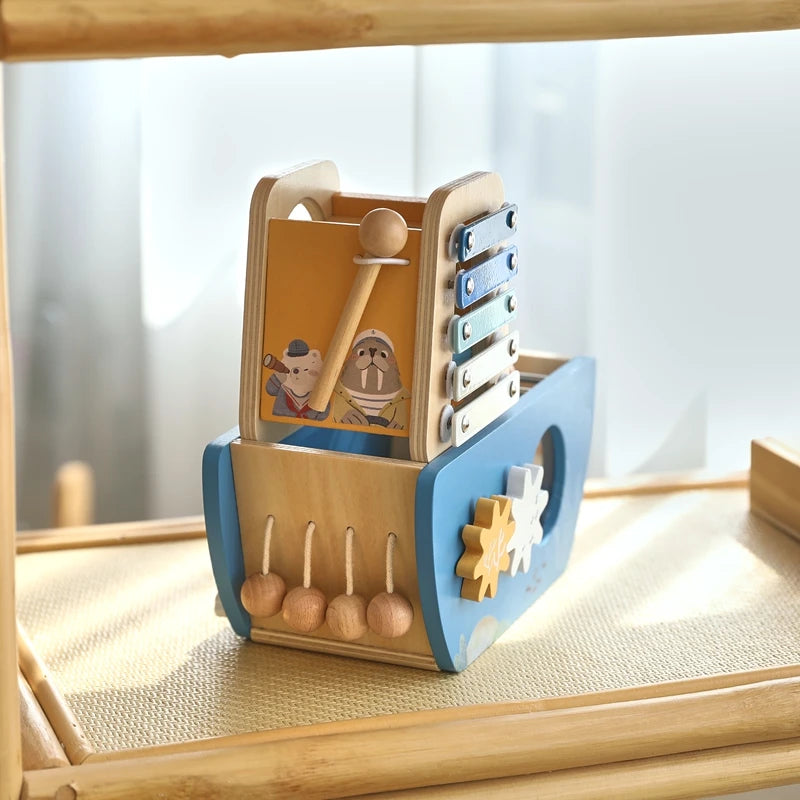 Montessori Wooden Ship Toy