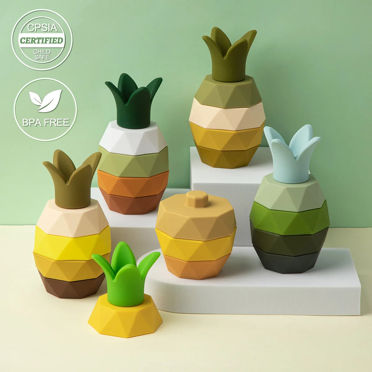 Silicone Fruit Stacking Toys