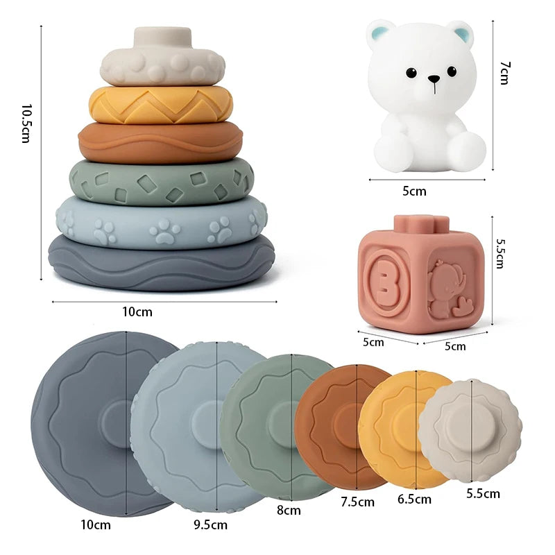 Montessori Baby Stacking Toy Set for Sensory & Fine Motor Skills
