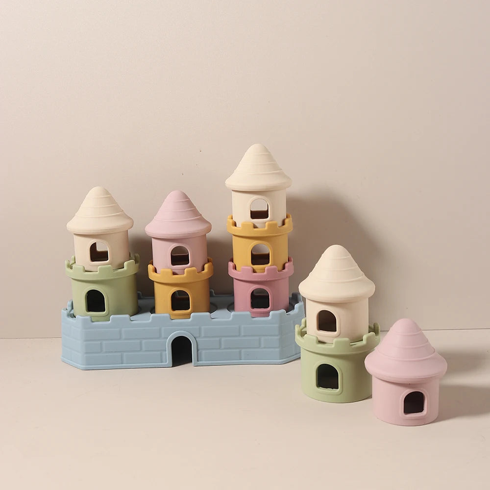 8pcs Silicone Castle Building Blocks