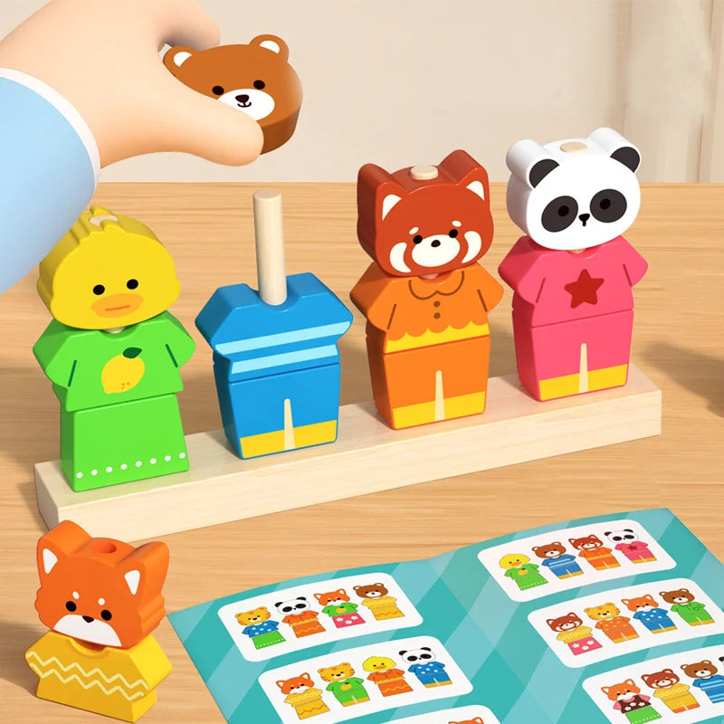 Kiddyroo™ Woodland Animal Stacking Puzzle Set