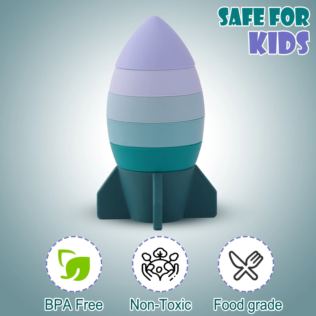 Silicone Educational Sensory Baby Building Toys