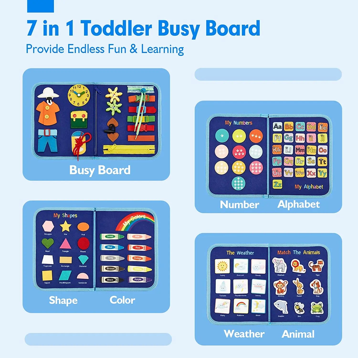 Sensory Play Board for Little Learners