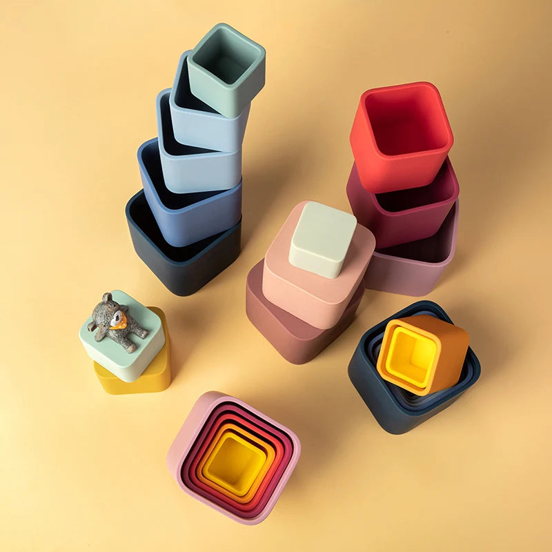 Silicone Square Stacking Toys