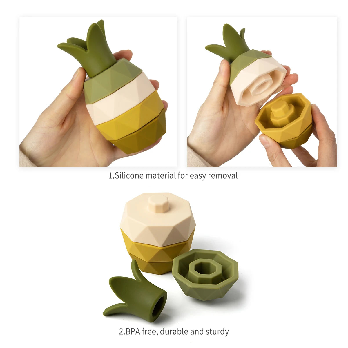 Silicone Fruit Stacking Toys