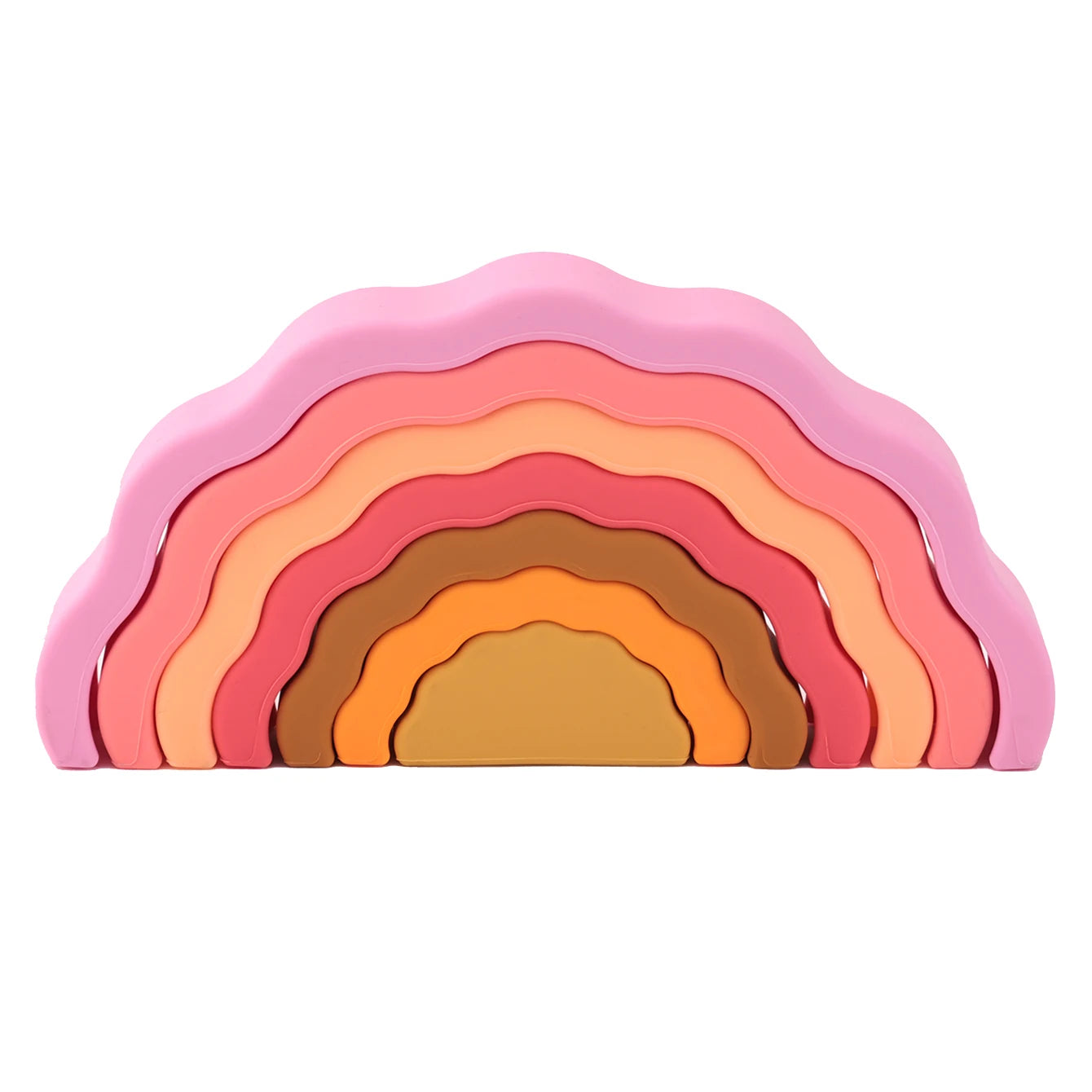Silicone Rainbow Wave Stacking Toy