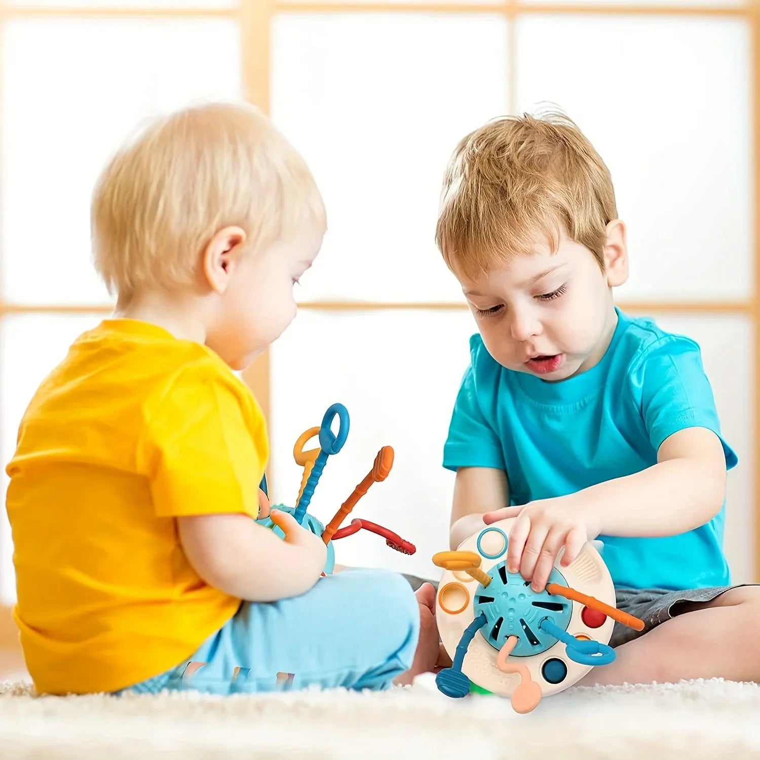 UFO Silicone Push & Pull String Activity Toy