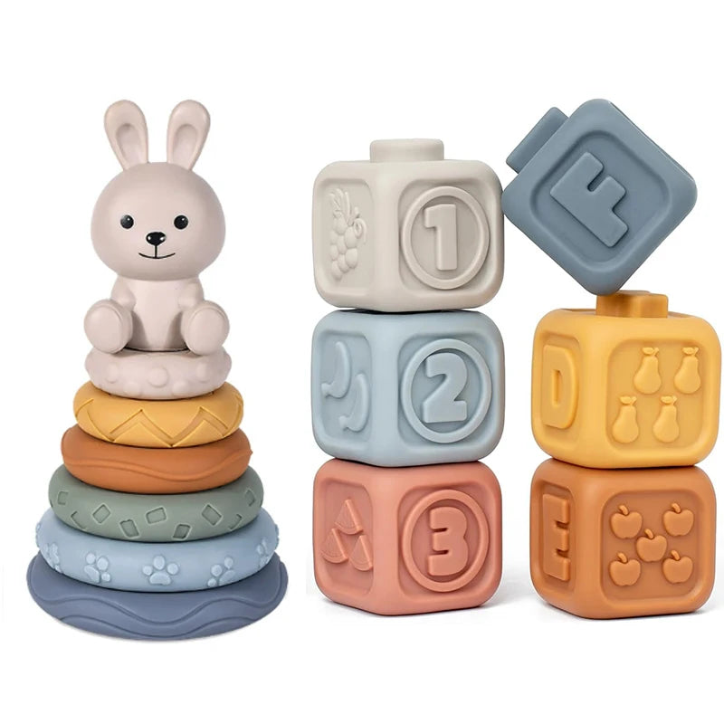 Montessori Baby Stacking Toy Set for Sensory & Fine Motor Skills