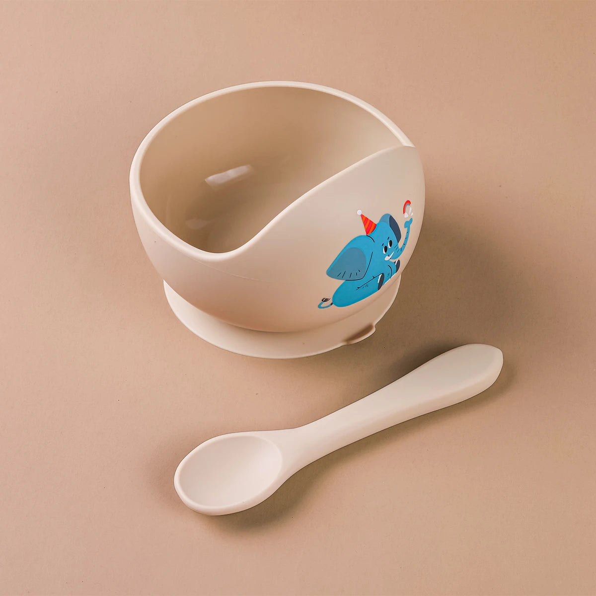 Silicone Baby Feeding Bowl With Spoon