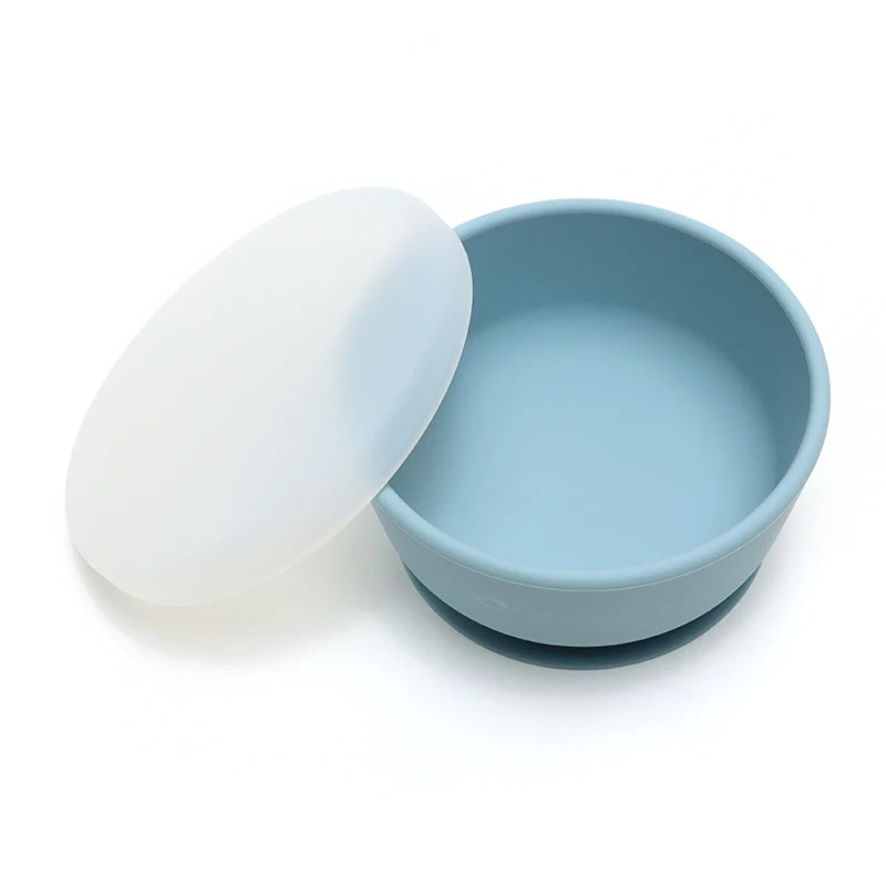 Silicone Baby Feeding Suction Bowl with Lid