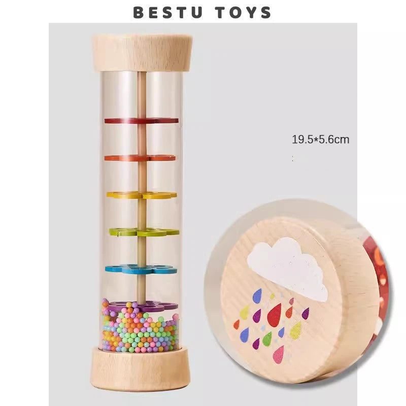 Baby Wooden Rain Sound Pipe Toy