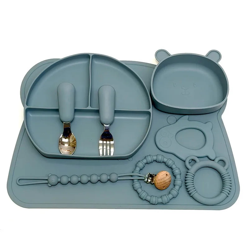Silicone Feeding Set with Teething Toys