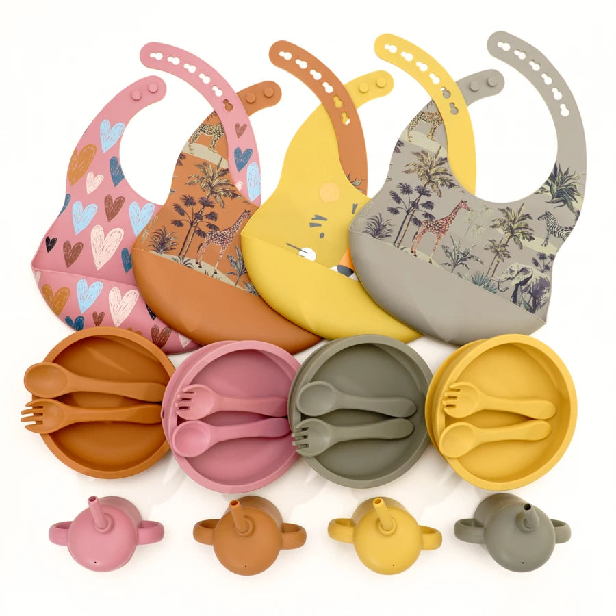 6Pcs Fun Edition Silicone Baby Weaning Set