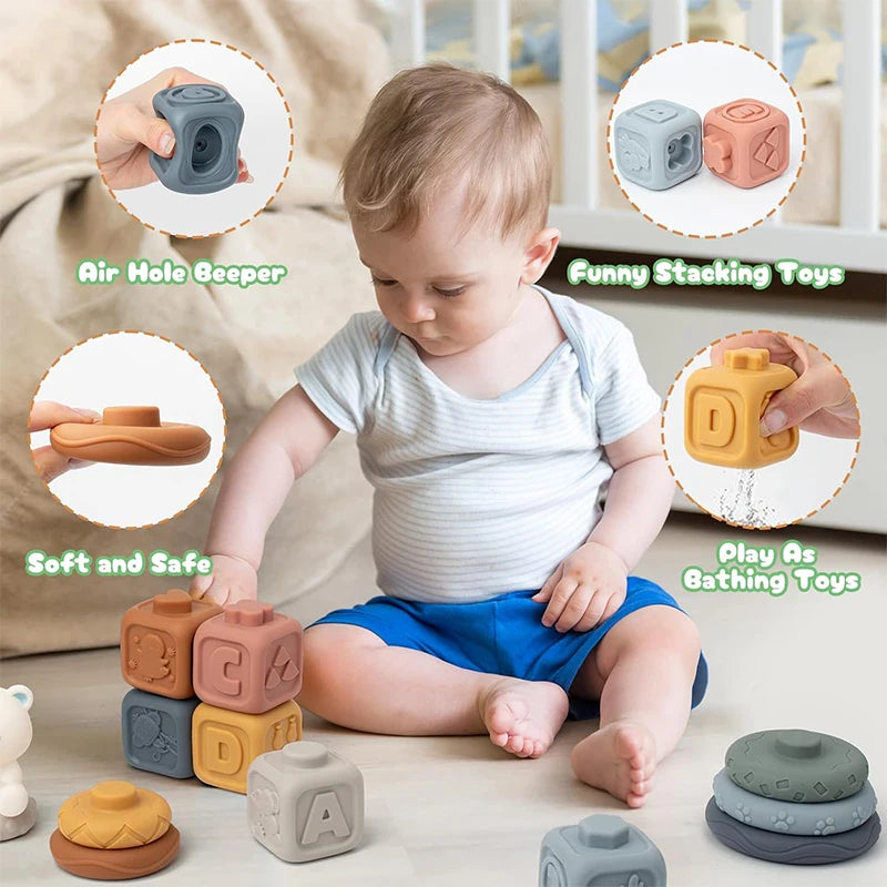 Montessori Baby Stacking Toy Set for Sensory & Fine Motor Skills