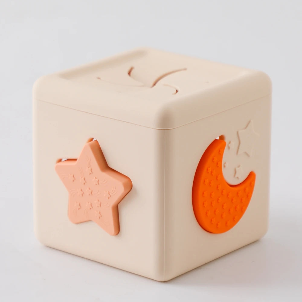 Silicone Baby Tissue Box Toy for Sensory Play & Development