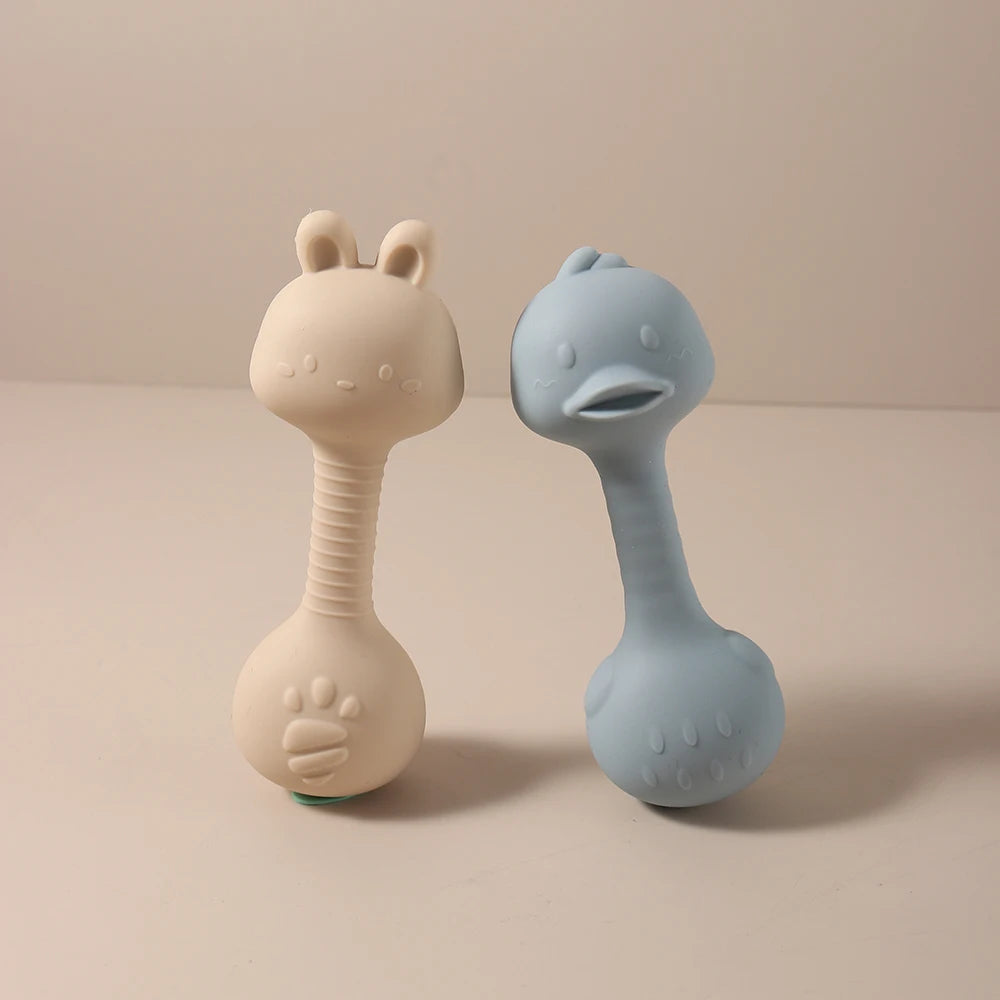 Silicone Baby Rattle Teether Toy