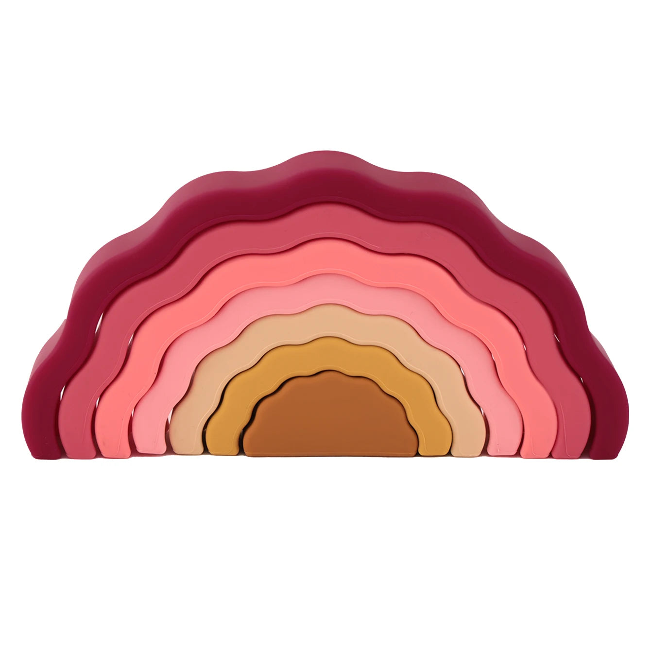 Silicone Rainbow Wave Stacking Toy