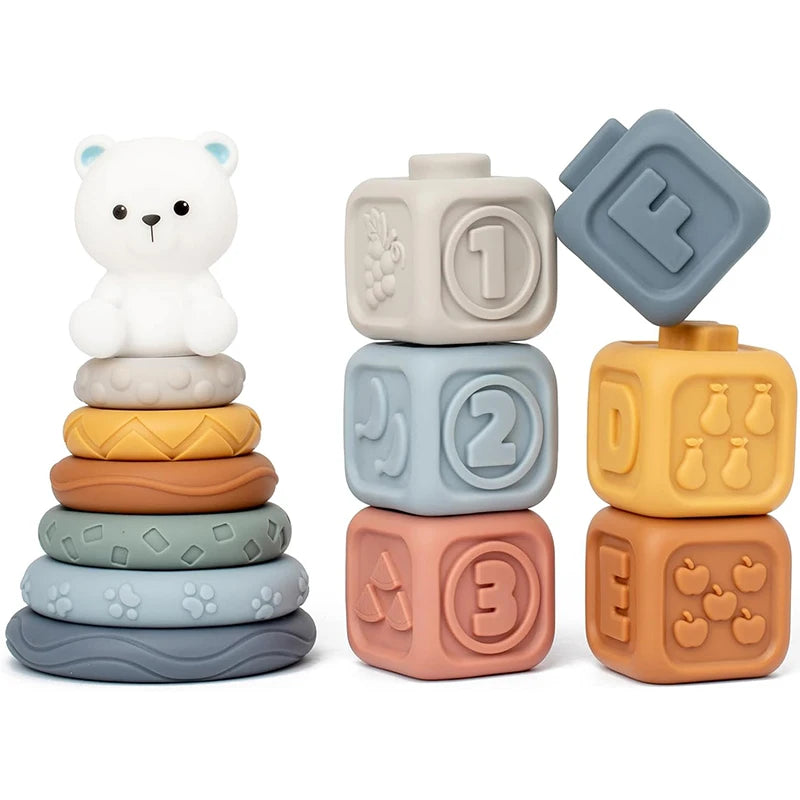 Montessori Baby Stacking Toy Set for Sensory & Fine Motor Skills