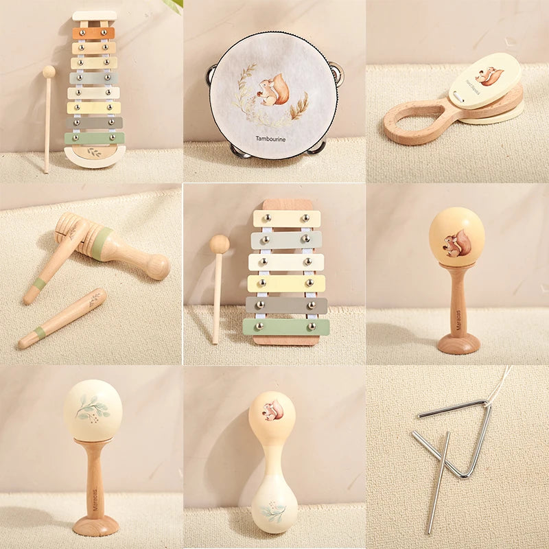 Montessori Wooden Musical Instrument Toys for Babies & Toddlers