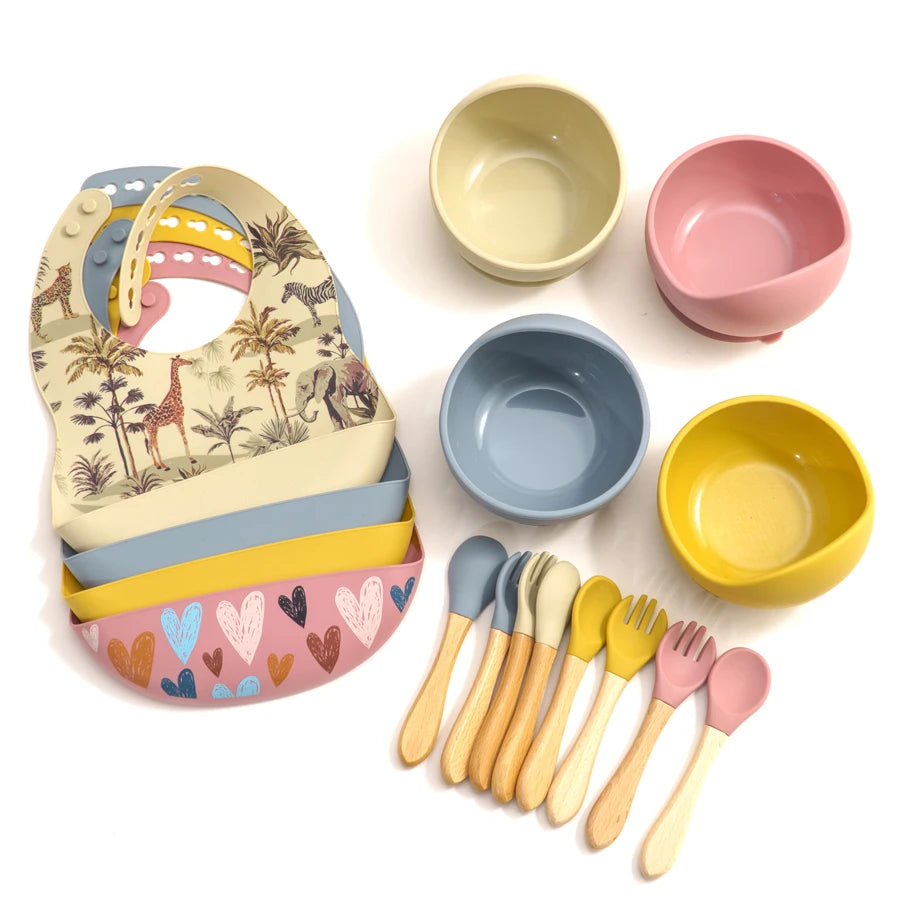 My First Silicone Baby Feeding Set