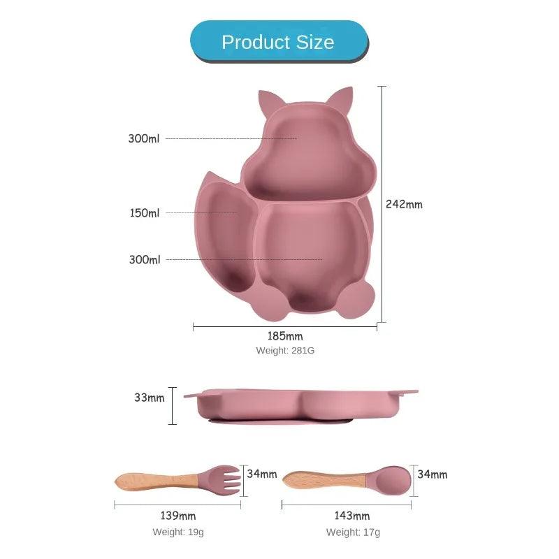 Fox Shaped Silicone Feeding Set - My Store