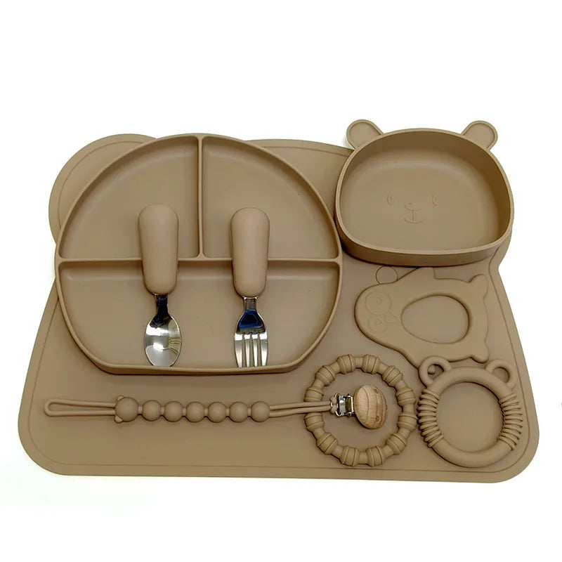 Silicone Feeding Set with Teething Toys