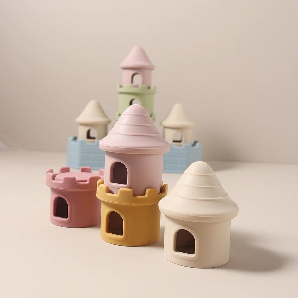 8pcs Silicone Castle Building Blocks