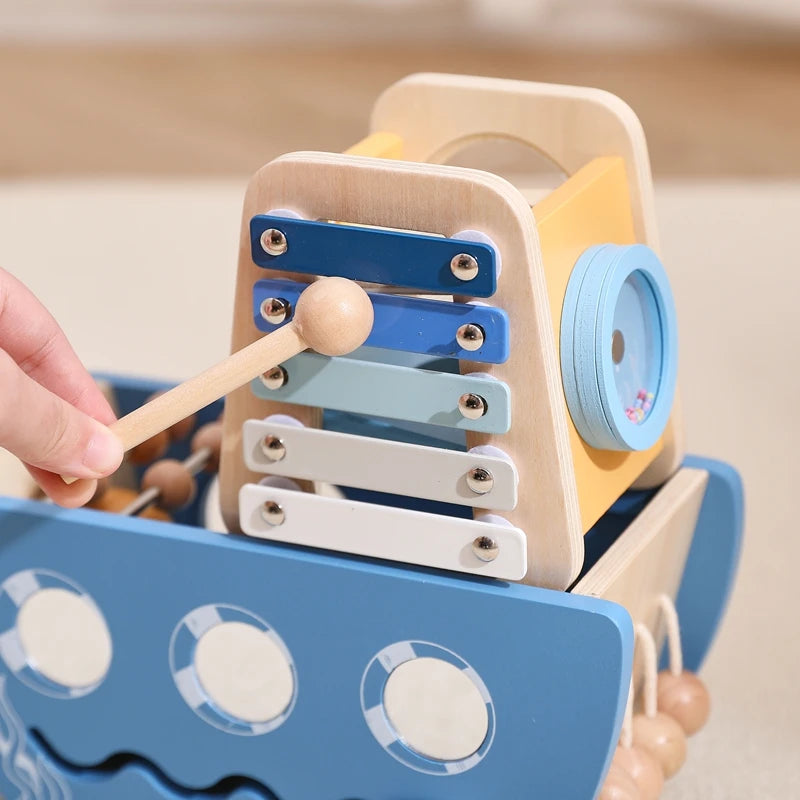 Montessori Wooden Ship Toy