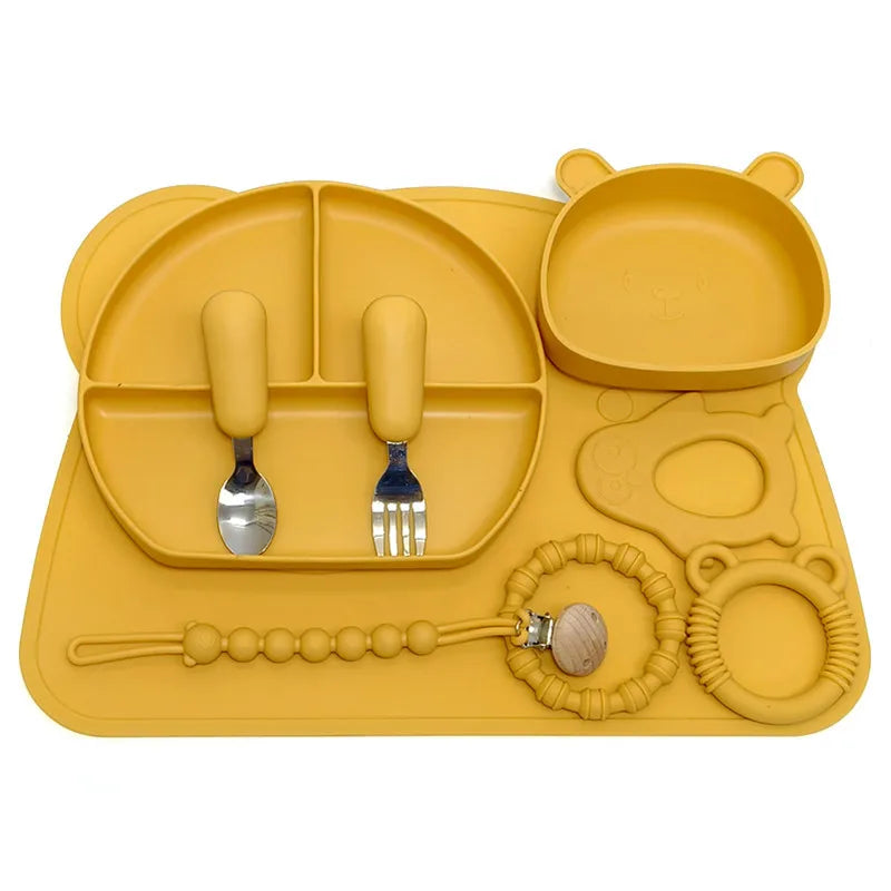 Silicone Feeding Set with Teething Toys