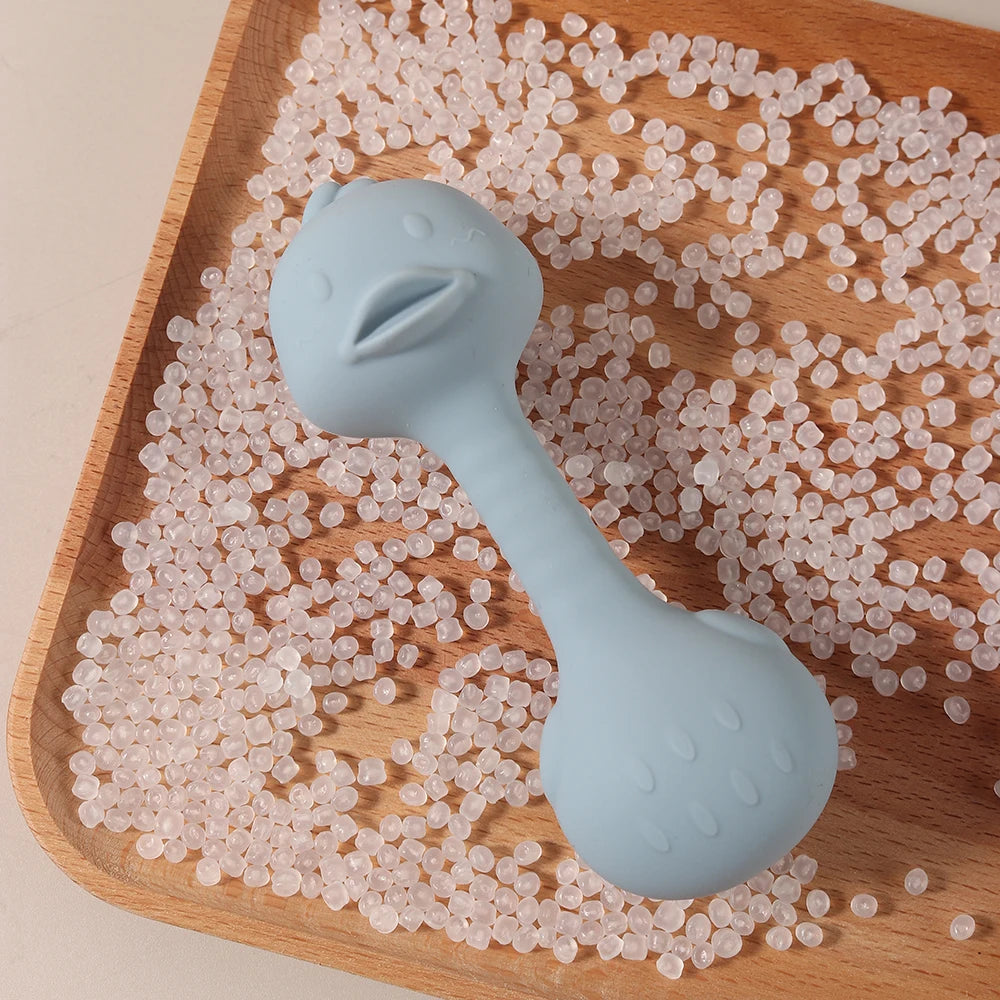 Silicone Baby Rattle Teether Toy