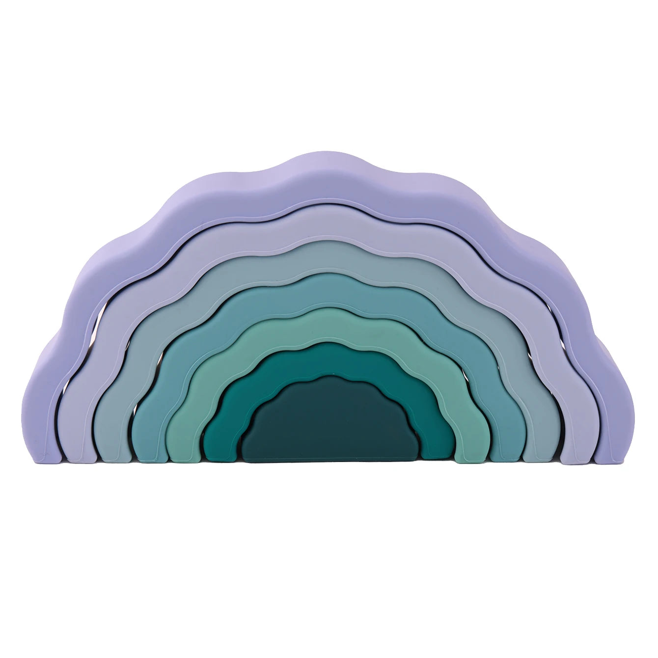 Silicone Rainbow Wave Stacking Toy
