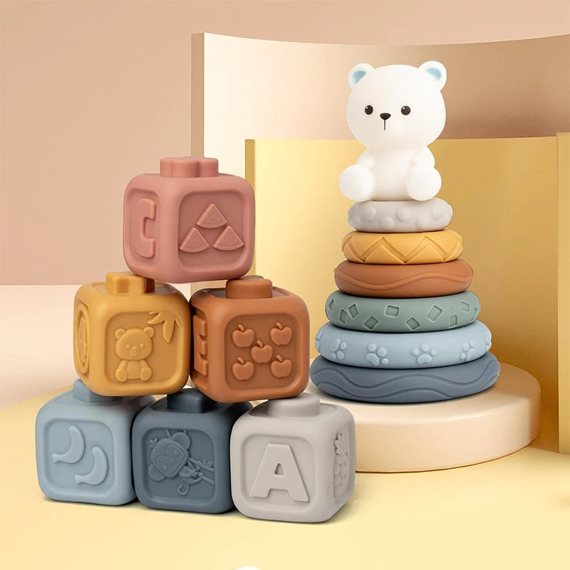 Montessori Baby Stacking Toy Set for Sensory & Fine Motor Skills