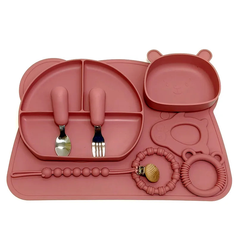 Silicone Feeding Set with Teething Toys