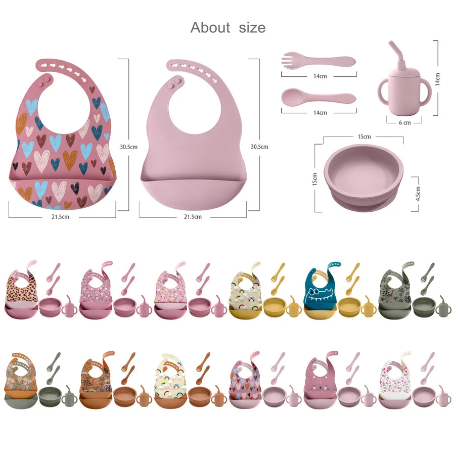 6Pcs Fun Edition Silicone Baby Weaning Set