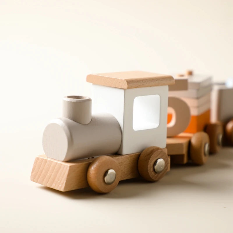 Montessori Wooden Pull Along Trolley Toy