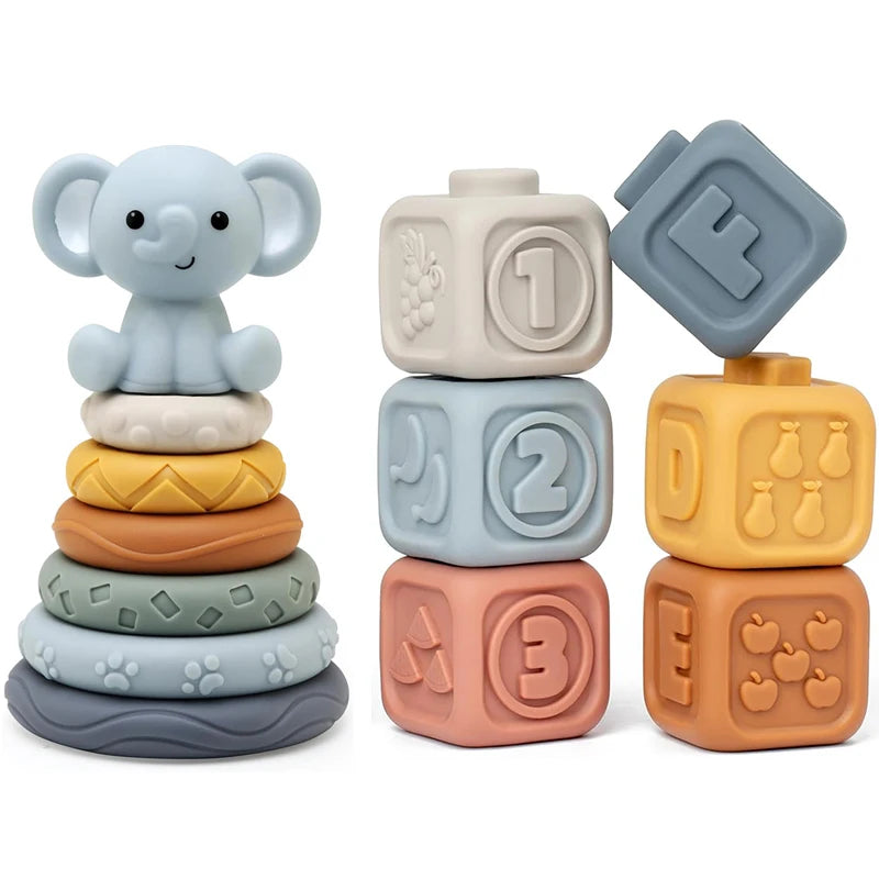 Montessori Baby Stacking Toy Set for Sensory & Fine Motor Skills