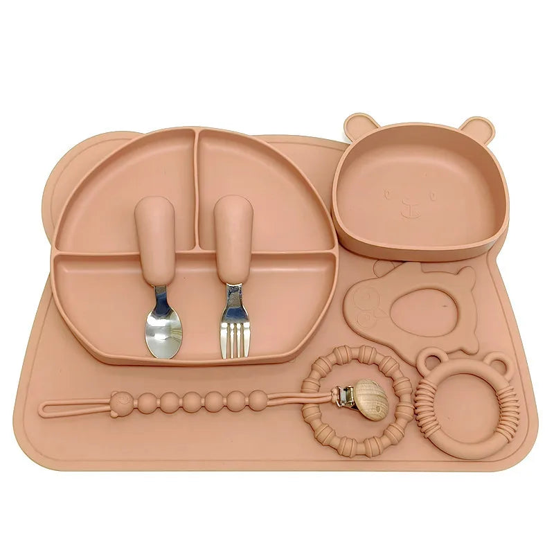 Silicone Feeding Set with Teething Toys