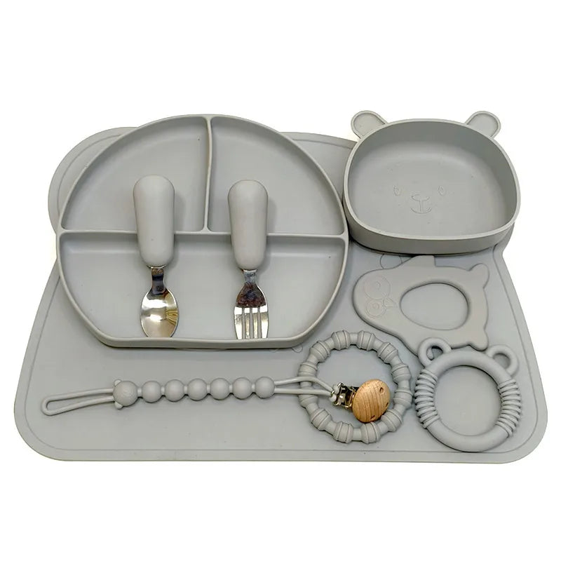 Silicone Feeding Set with Teething Toys