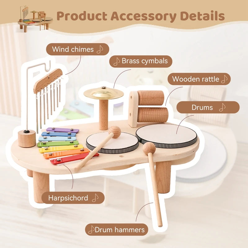 Montessori Wooden Musical Xylophone Toy for Babies & Toddlers