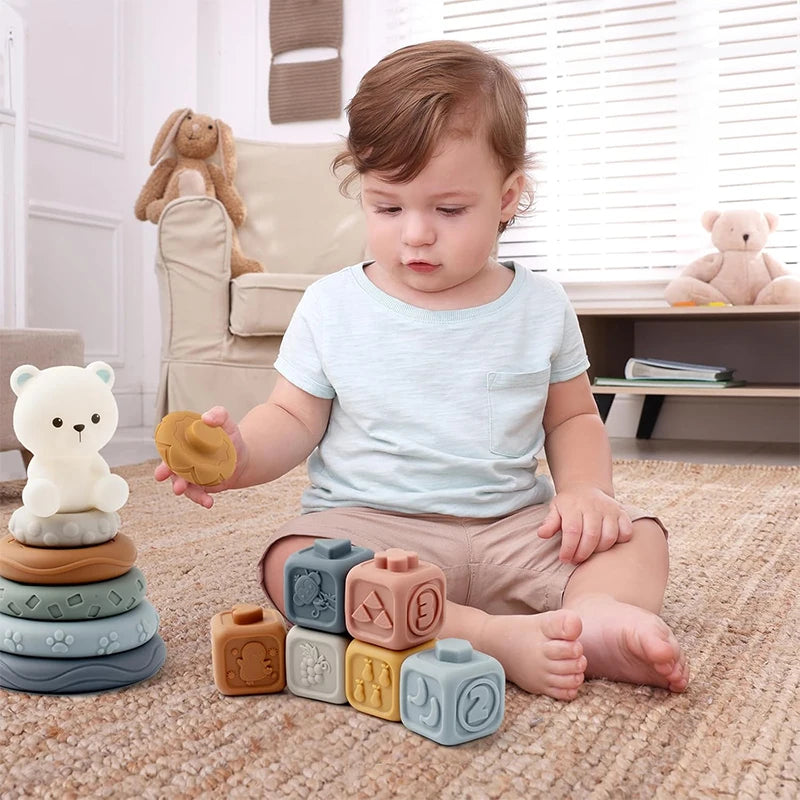 Montessori Baby Stacking Toy Set for Sensory & Fine Motor Skills